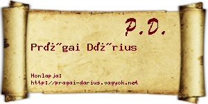 Prágai Dárius névjegykártya